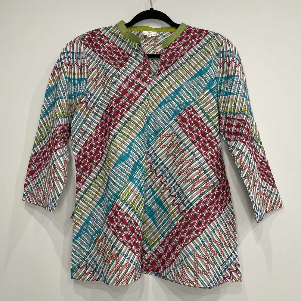 Anokhi multi color abstract top